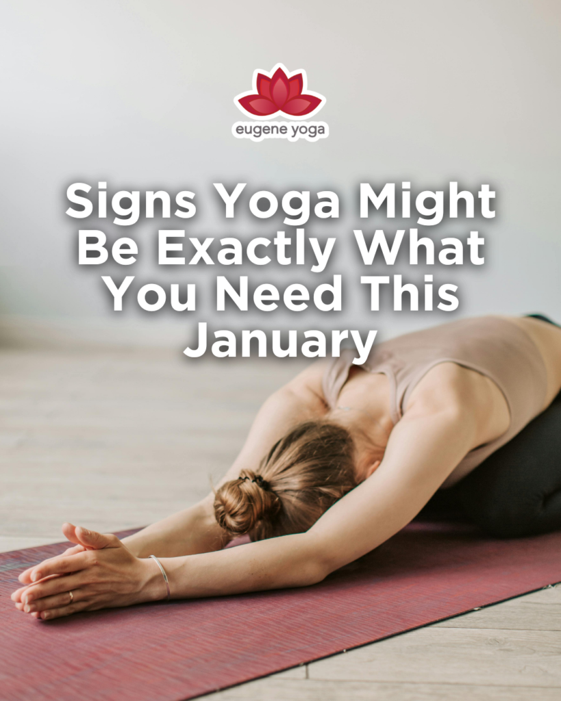 yoga in january in eugene